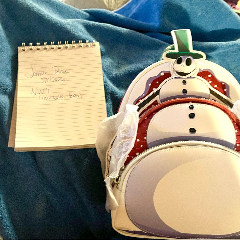 Snowman Jack Skellington Nightmare Before Christmas Loungefly Mini Backpack